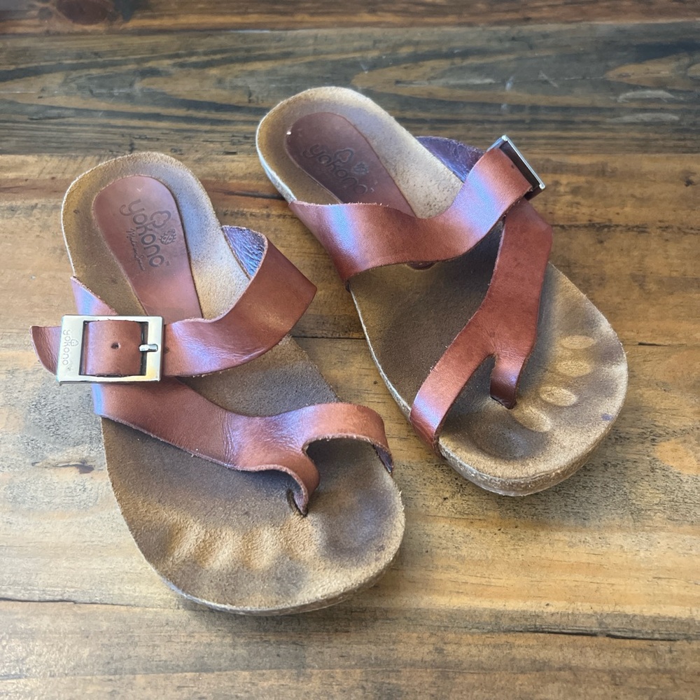 Yokono Women's Brown Leather Sandals
